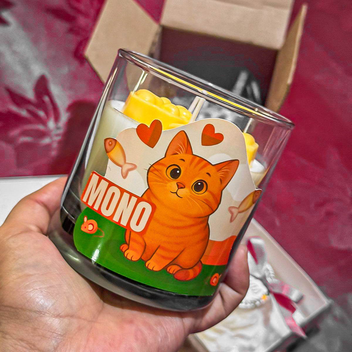 Vela para mascota personalizada