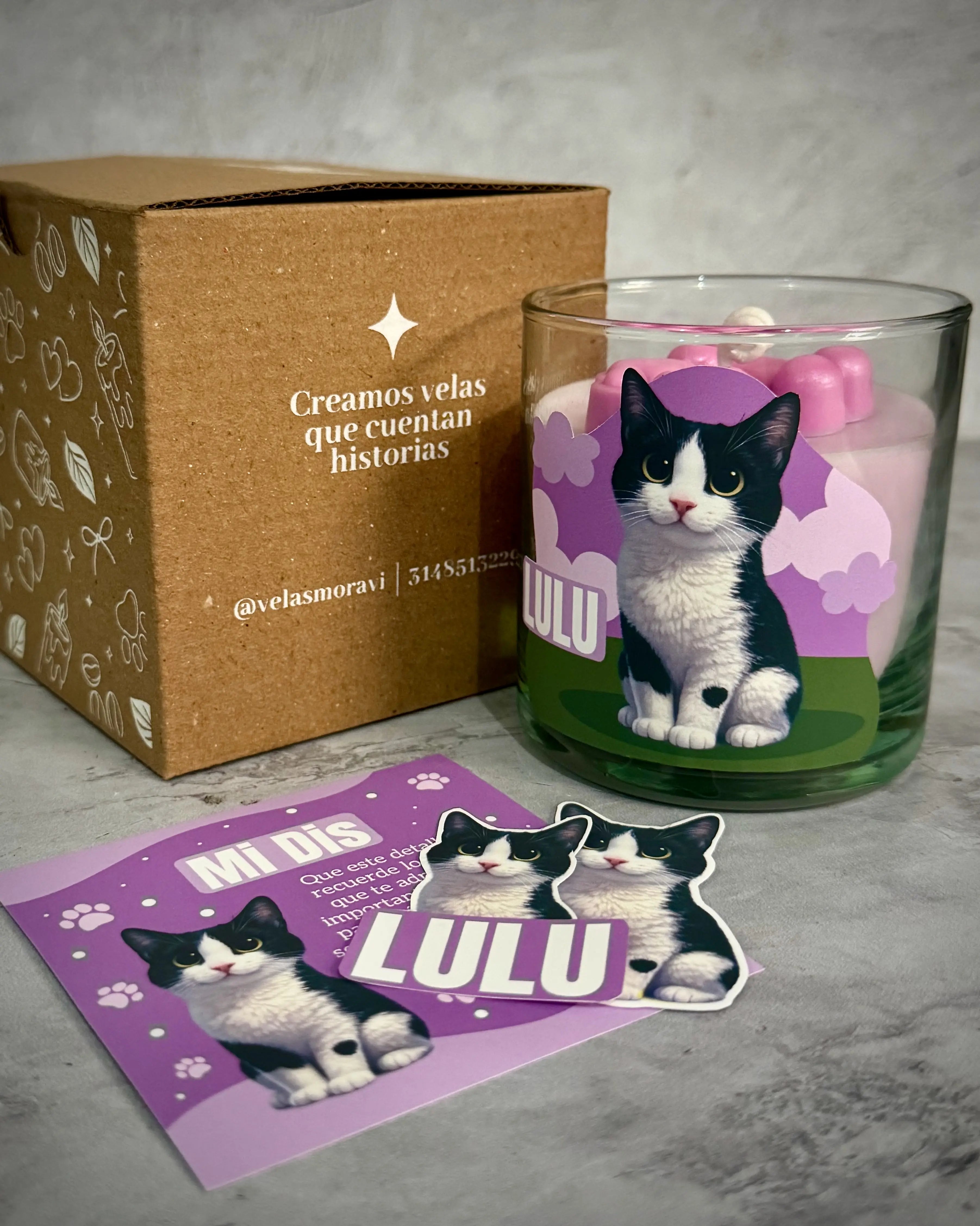 Vela para mascota personalizada
