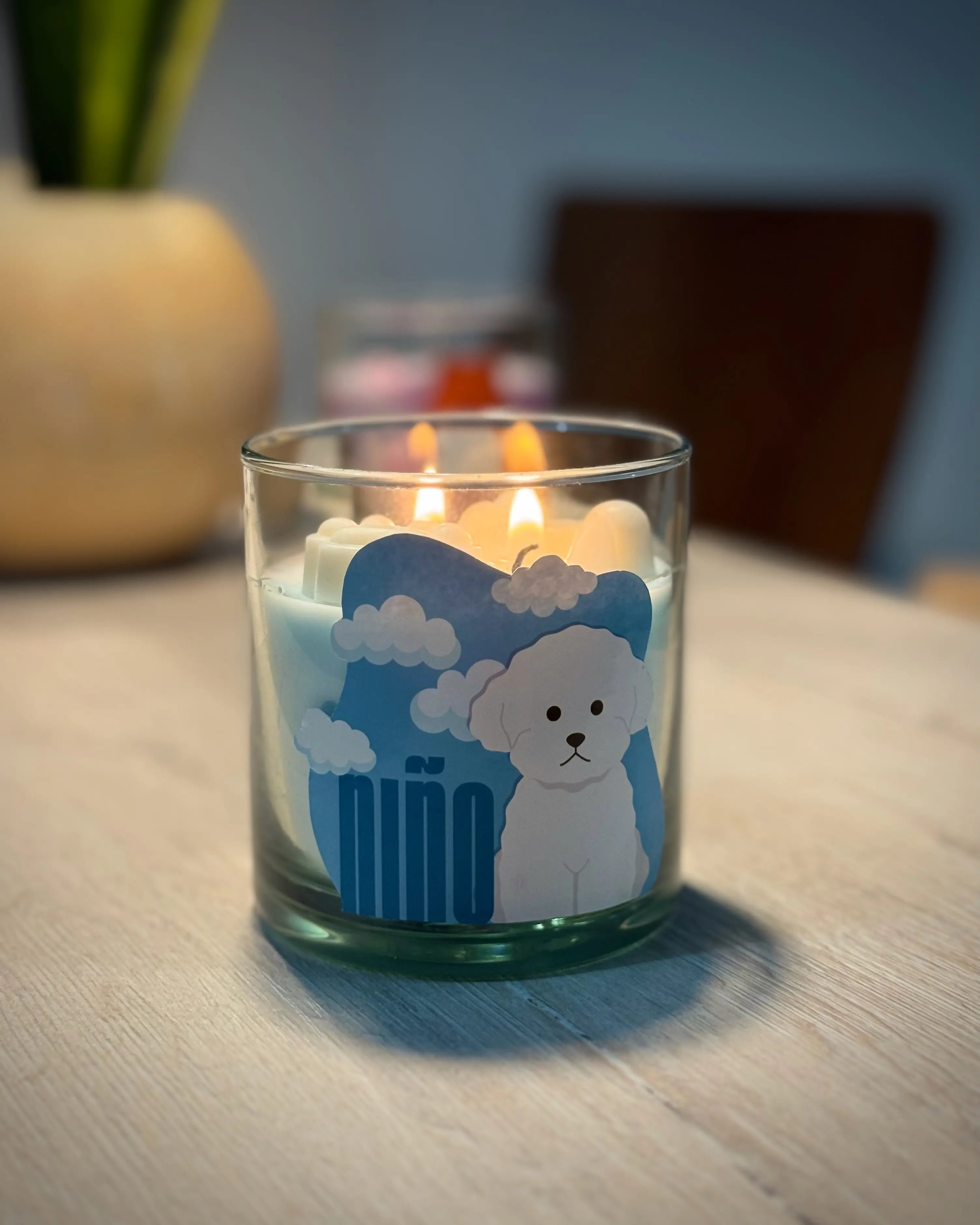 Vela para mascota personalizada