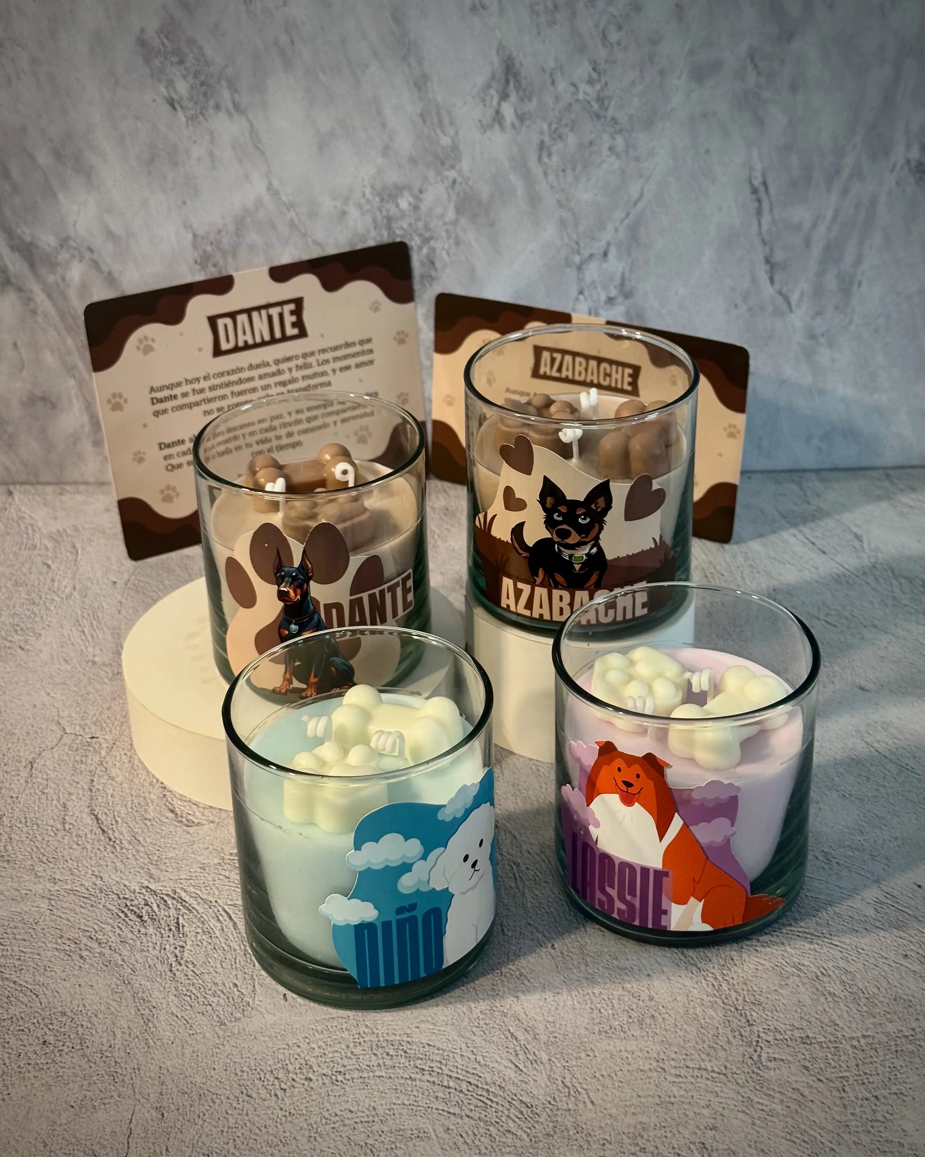 Vela para mascota personalizada
